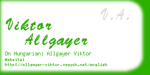 viktor allgayer business card